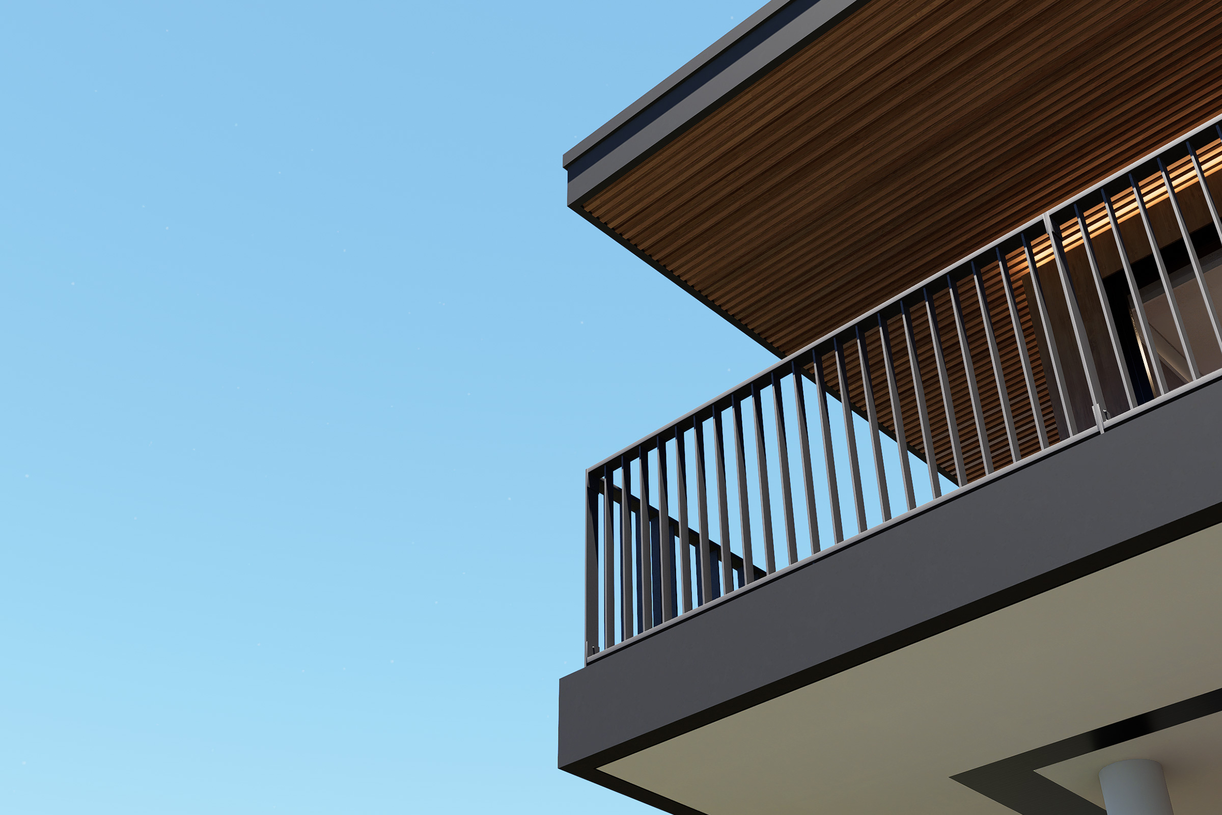 KleenRail KCB100 Vertical Flat aluminium balustrade
