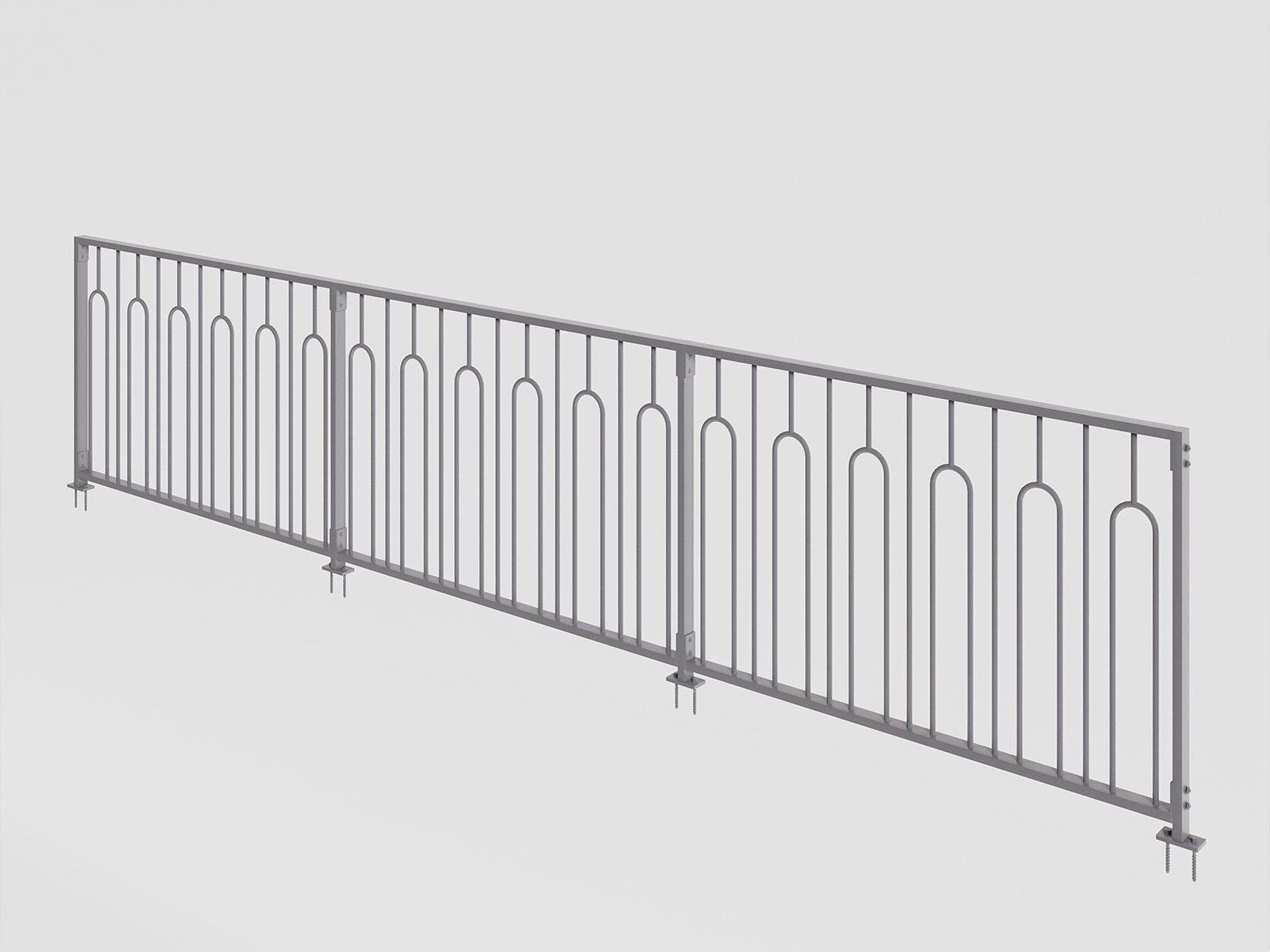 KleenRail KCB300 curved aluminium baluster detail